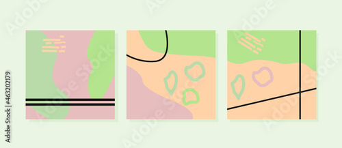 Set boho abstract background. Abstract background  in a minimalist style. Minimalist Poster