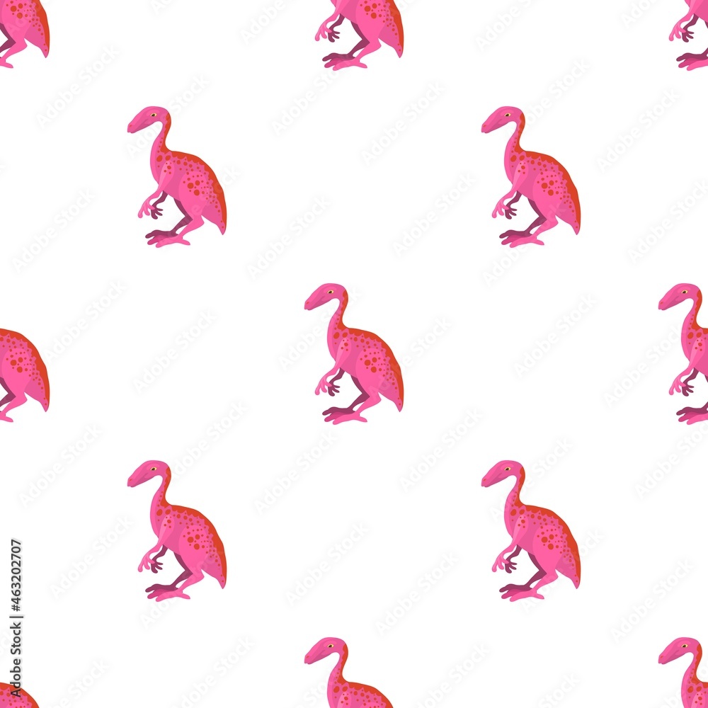 Naklejka premium Young dinosaur pattern seamless background texture repeat wallpaper geometric vector