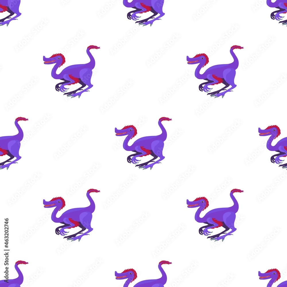Obraz premium Purple dinosaur pattern seamless background texture repeat wallpaper geometric vector