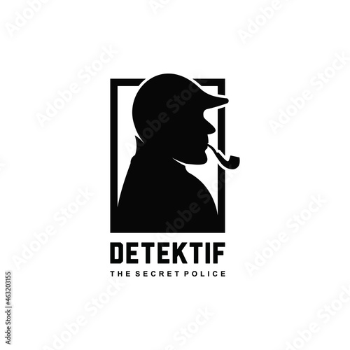Sherlock Holmes logo,detective silhouette photo