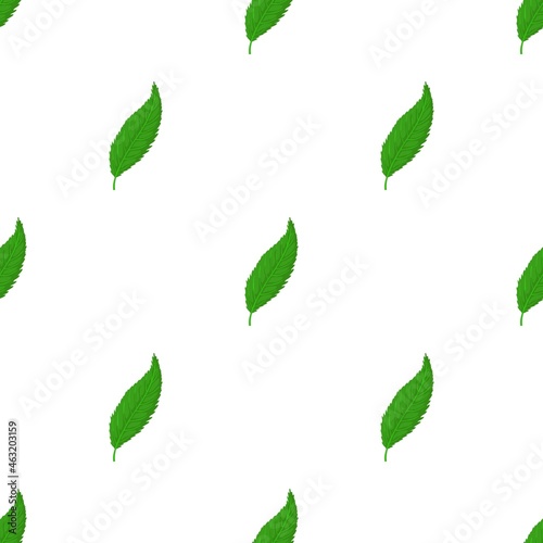 Leaf pattern seamless background texture repeat wallpaper geometric vector © ylivdesign
