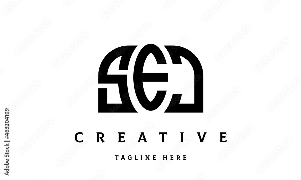 Fototapeta premium SEJ creative three latter logo design 
