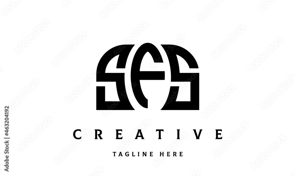 Fototapeta premium SFS creative three latter logo design 