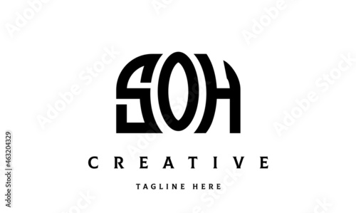 SOH creative three latter logo design	