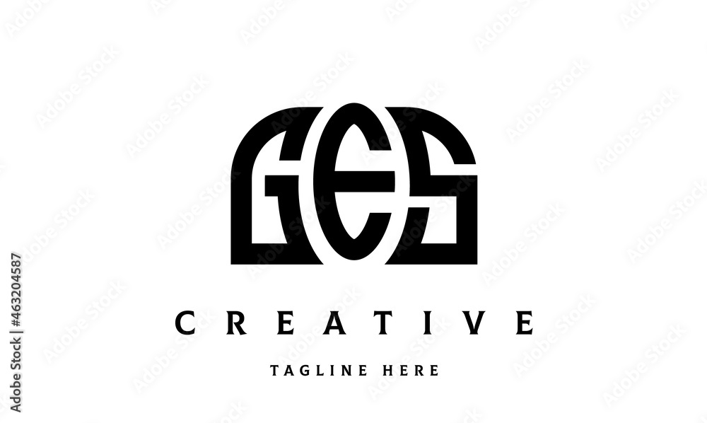 GES creative three latter logo design GES creative three latter logo design