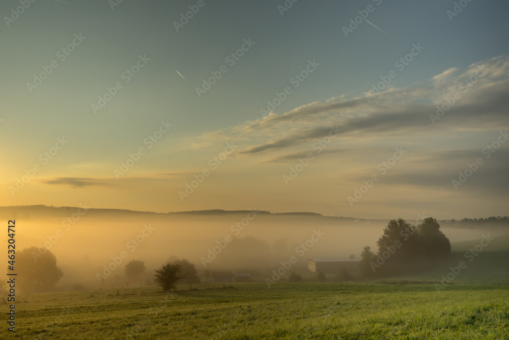 Landscape in the area Rothaargebirge near the german village Hallenberg