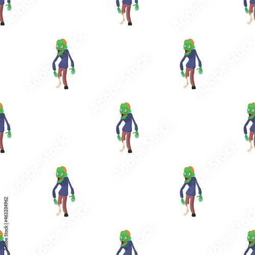 Zombie without a leg pattern seamless background texture repeat wallpaper geometric vector