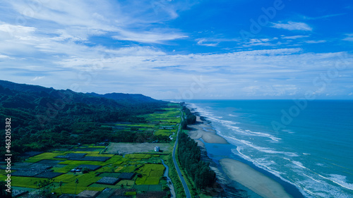 Aerial Drone View of Cox's Bazar - Teknaf Marine Drive Daytime photo