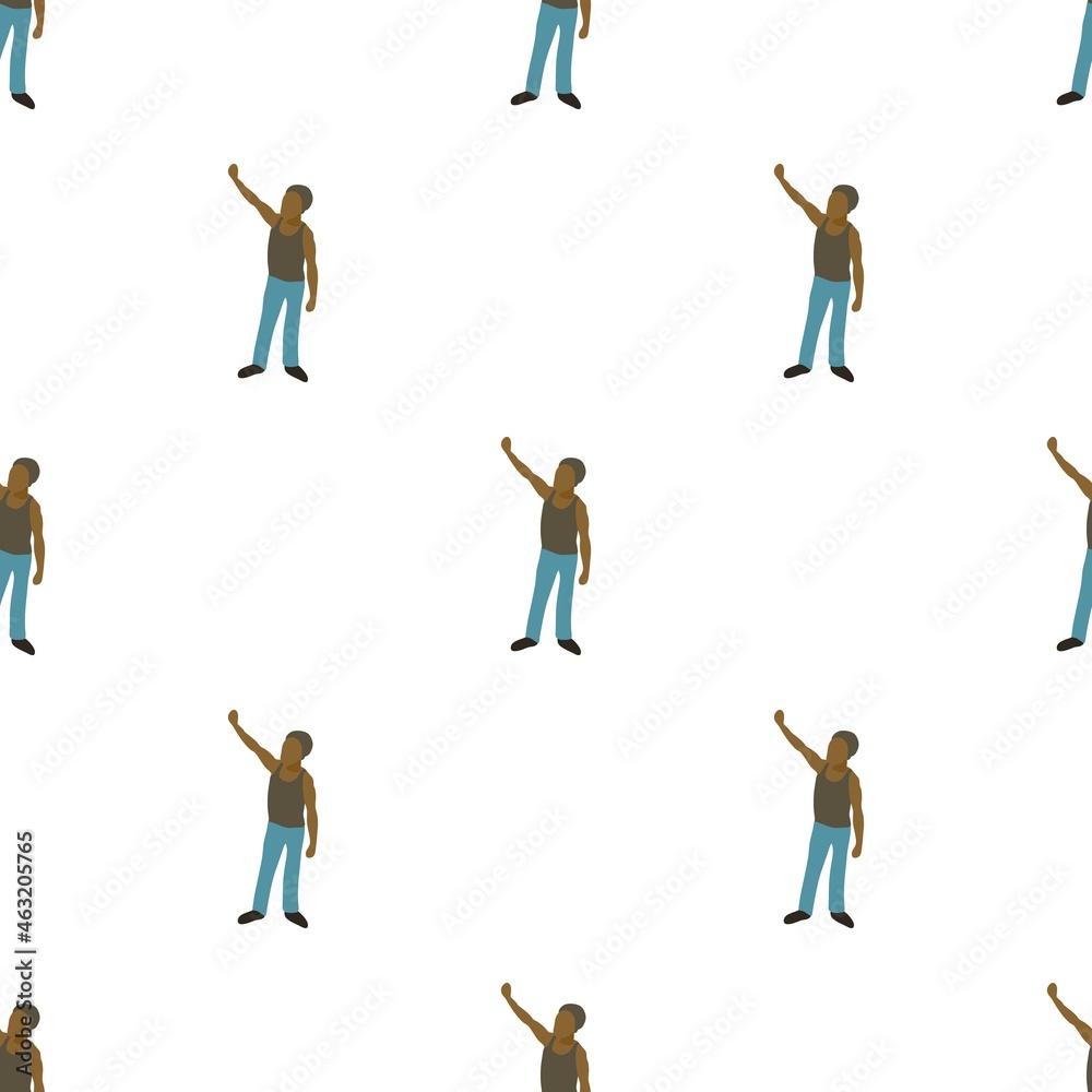 Man protest on the street pattern seamless background texture repeat wallpaper geometric vector Man protest on the street pattern seamless background texture repeat wallpaper geometric vector