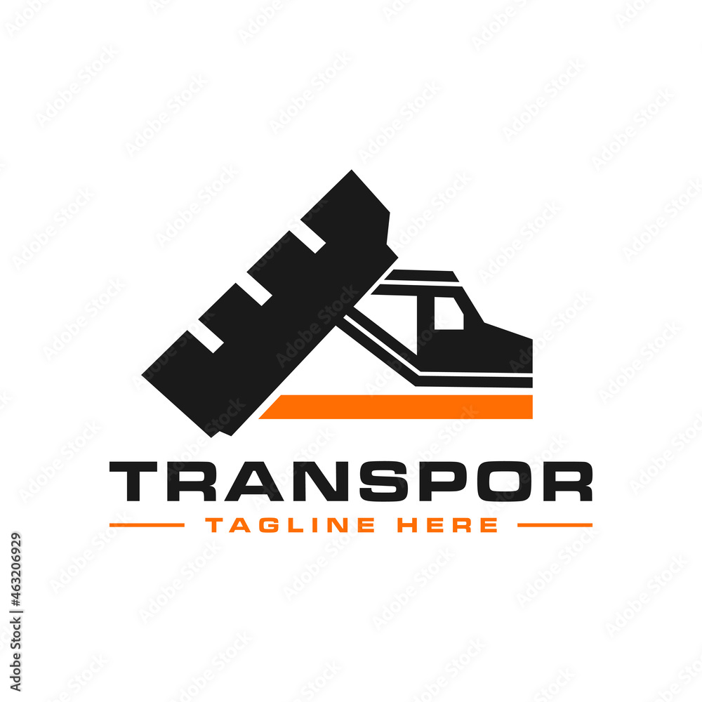 transportation truck outline illustration logo transportation truck outline illustration logo