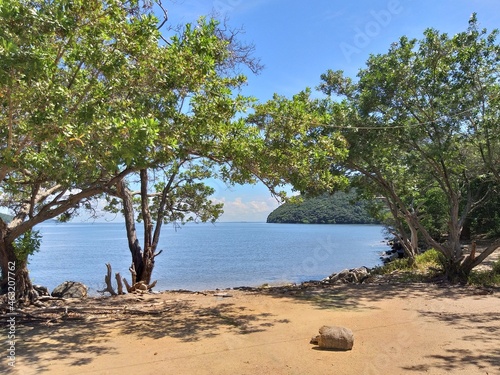 View of the landscape and ocean from Chacachacare Island, an uninhabited island off the coast of Trinidad © Nandani Bridglal
