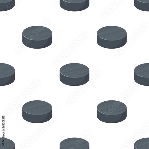 Hockey puck pattern seamless background texture repeat wallpaper geometric vector