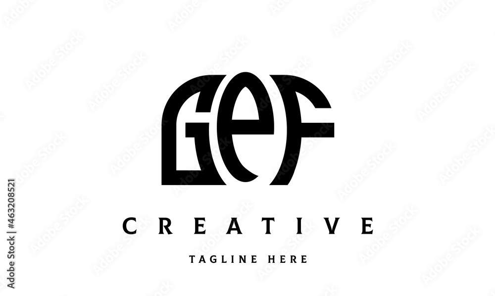 GPF creative three latter logo design	