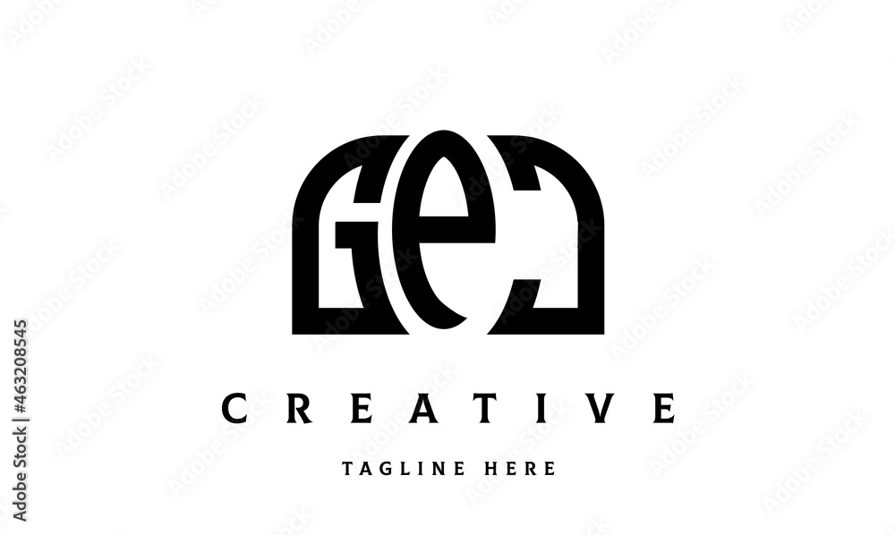 GPJ creative three latter logo design	