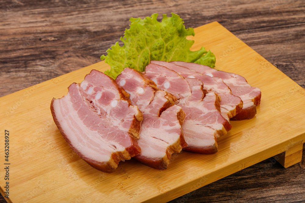 Tasty smoked pork brisket slice Tasty smoked pork brisket slice