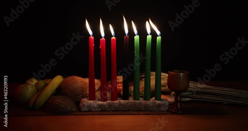 Zoom out on Kwanzaa Kinara