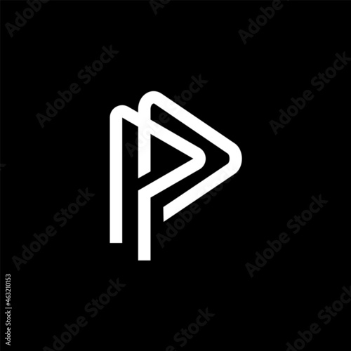 initial letter pp media logo design , letter p media logo design Vector Image , logo letter pp media , logo letter p 