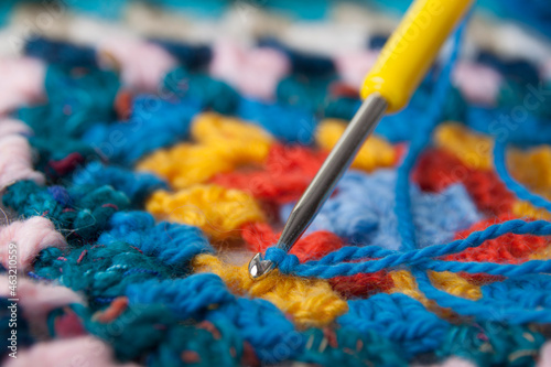Crochet hook for knitted