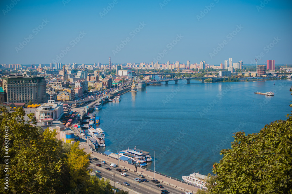 View of Eastern Europe, Kiev city, traveler's ideas, panorama