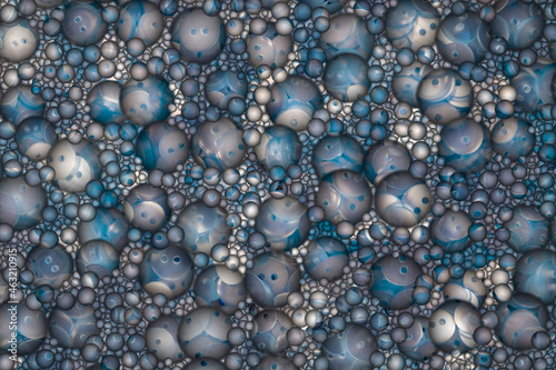 background image with 3d color spheres, illustration design