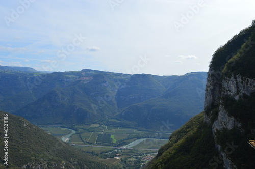 Beautiful landscape with mountains in Venetia