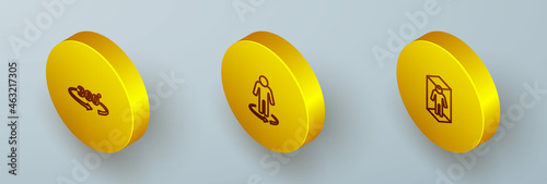 Set Isometric line 360 degree view, 3d modeling and icon. Vector