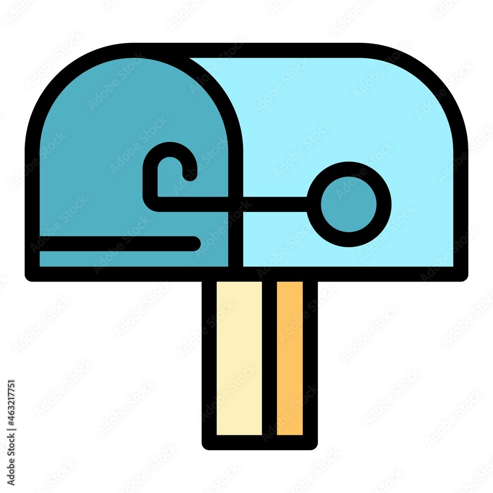 Obraz premium Post box icon. Outline post box vector icon color flat isolated