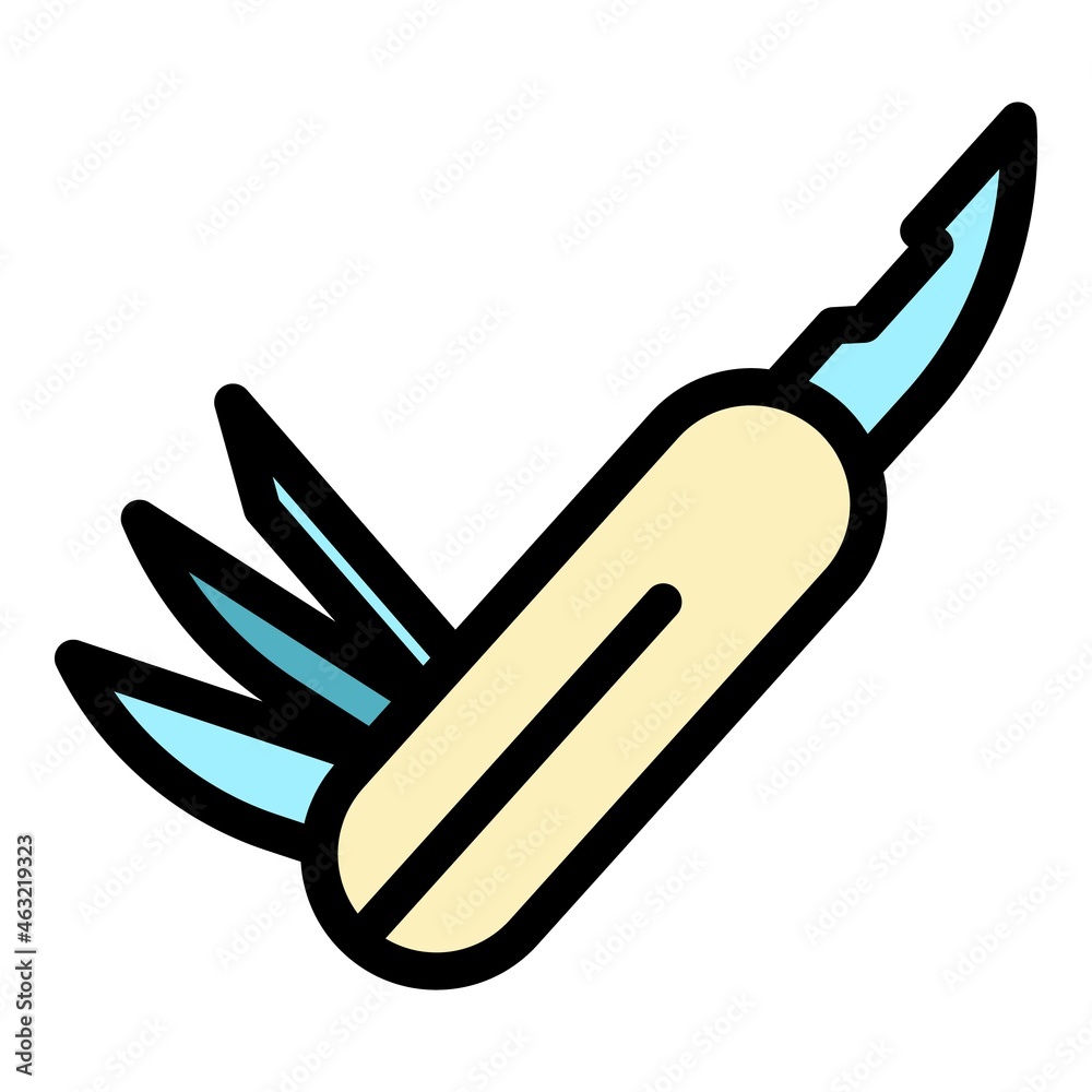 Multitool swiss icon. Outline Multitool swiss vector icon color flat isolated Multitool swiss icon. Outline Multitool swiss vector icon color flat isolated