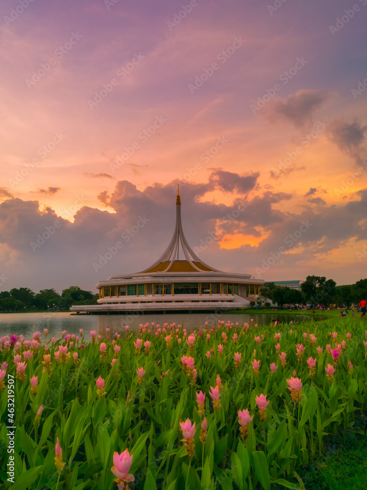 Beautiful sky after sunset at Suan luang Rama 9 public park, Bangkok, Thailand Beautiful sky after sunset at Suan luang Rama 9 public park, Bangkok, Thailand