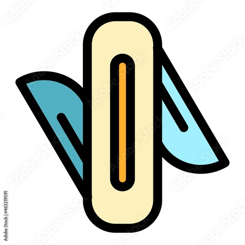 Multitool small knife icon. Outline Multitool small knife vector icon color flat isolated