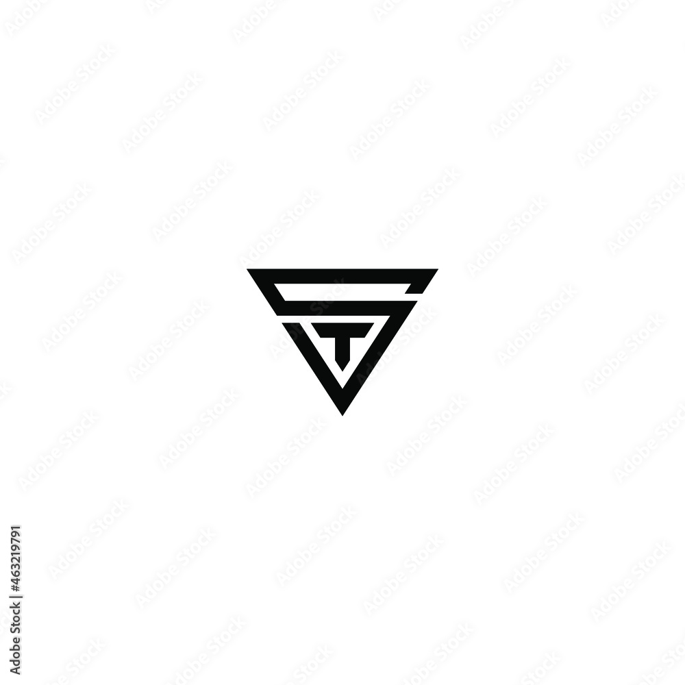 st latter vector logo abstrack st latter vector logo abstrack
