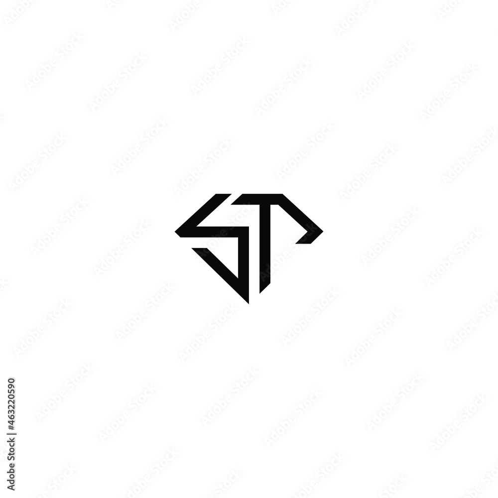 st latter vector logo abstrack st latter vector logo abstrack