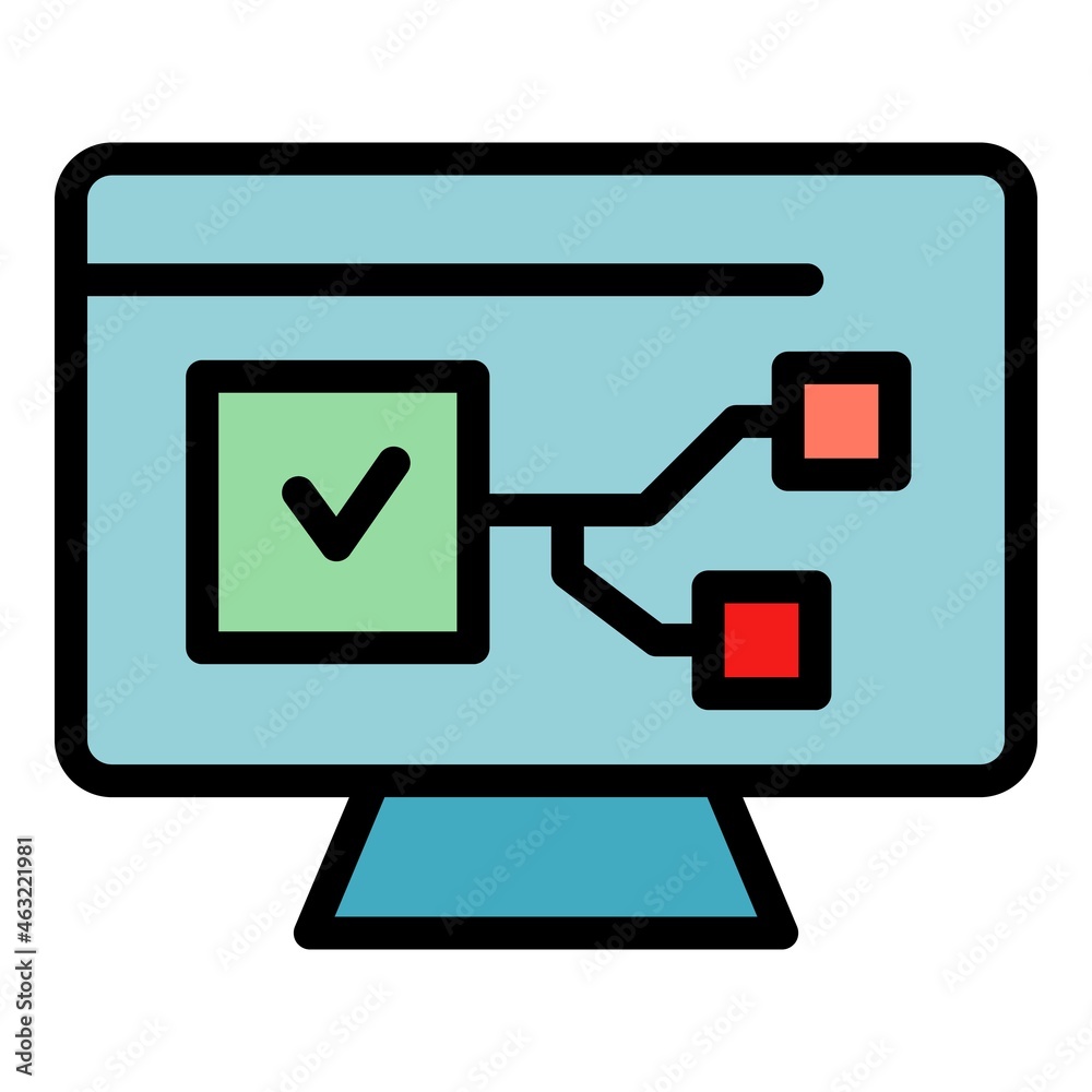 Computer interface icon. Outline Computer interface vector icon color flat isolated Computer interface icon. Outline Computer interface vector icon color flat isolated