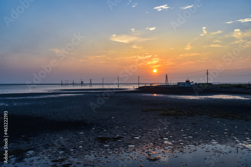 sunset on the beach