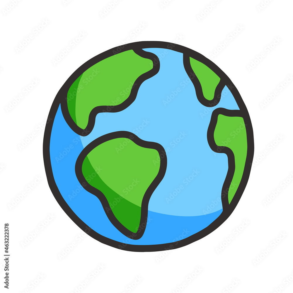 Hand drawn globe cartoon, Earth planet doodle sketch Hand drawn globe cartoon, Earth planet doodle sketch