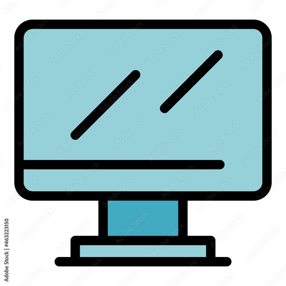 Tft monitor interface icon. Outline Tft monitor interface vector icon color flat isolated Tft monitor interface icon. Outline Tft monitor interface vector icon color flat isolated