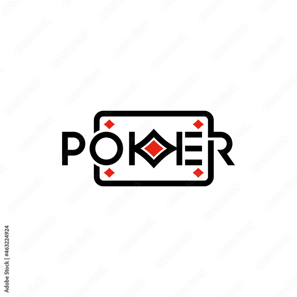Poker wordmark, creative logo design. Poker wordmark, creative logo design.
