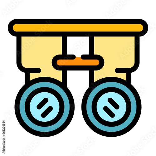 Phoropter icon. Outline Phoropter vector icon color flat isolated