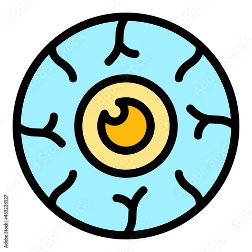 Eye tired surgery icon. Outline Eye tired surgery vector icon color flat isolated