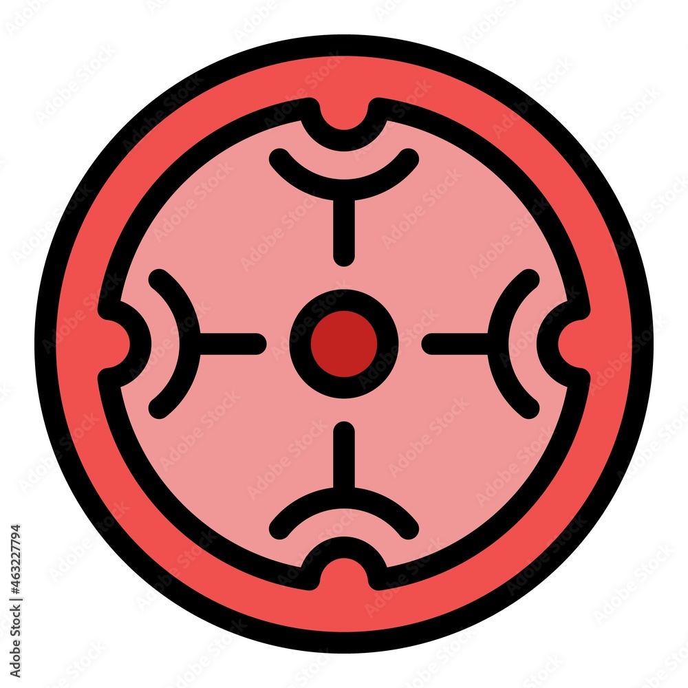 Scope focus icon. Outline scope focus vector icon color flat isolated Scope focus icon. Outline scope focus vector icon color flat isolated