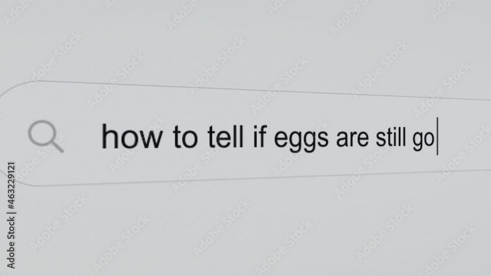 How to tell if eggs are still good - Pc screen internet browser search engine bar typing egg related question. How to tell if eggs are still good - Pc screen internet browser search engine bar typing egg related question.