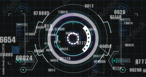 Image of numbers changing over scope scanning