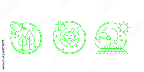 collection set of the living issue symbols in a pictogram. linear simple illustration pack. vector drawing in minimalist outline.