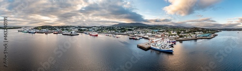The skyline of Killybegs in County Donegal - Ireland - All brands and logos removed