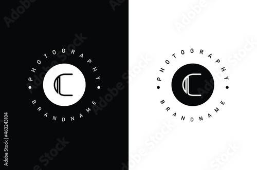 Abstract Photography logo. Alphabet letters Initials Monogram logo CL, LC, C and L