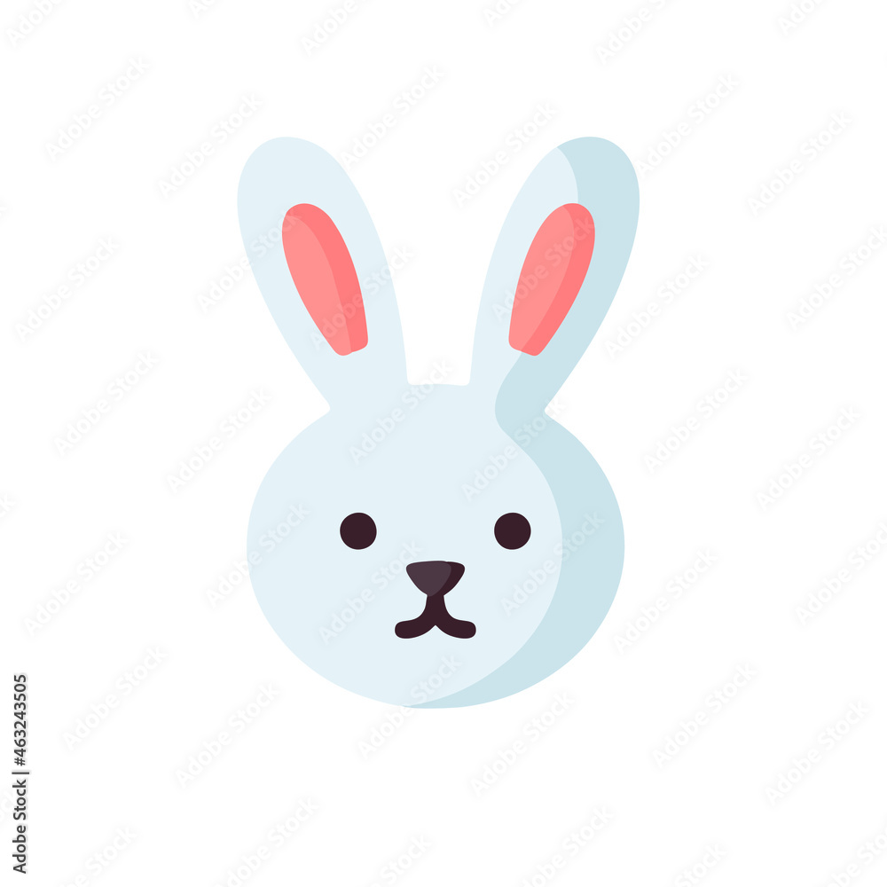 Simple, minimalist bunny on white background. Cute cartoon bunny vector illustration. Simple, minimalist bunny on white background. Cute cartoon bunny vector illustration.