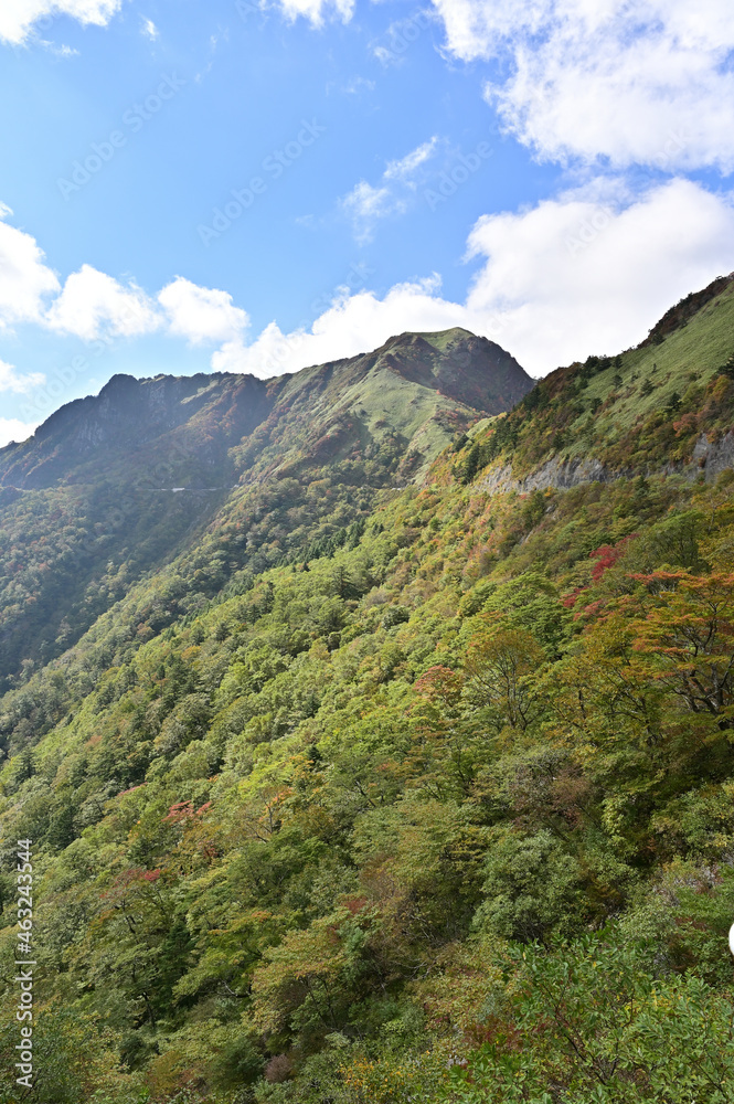 西日本最高峰の四国の百名山「石鎚山」の秋 西日本最高峰の四国の百名山「石鎚山」の秋