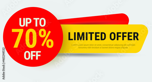 Discount offer sale red label, Special offer sale red label, ISCOUNT PACK DESIGN PROMO, Sale Discount Banner, price tag Vector Modern Sticker eps