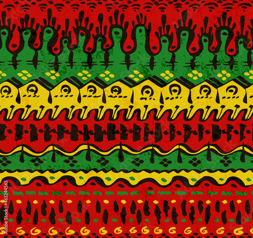Abstract Colorful Ethnic Pattern. Vector Illustration.