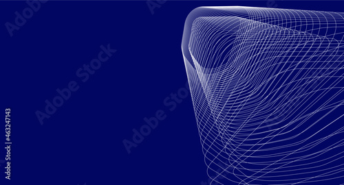 modern architecture digital 3d drawing